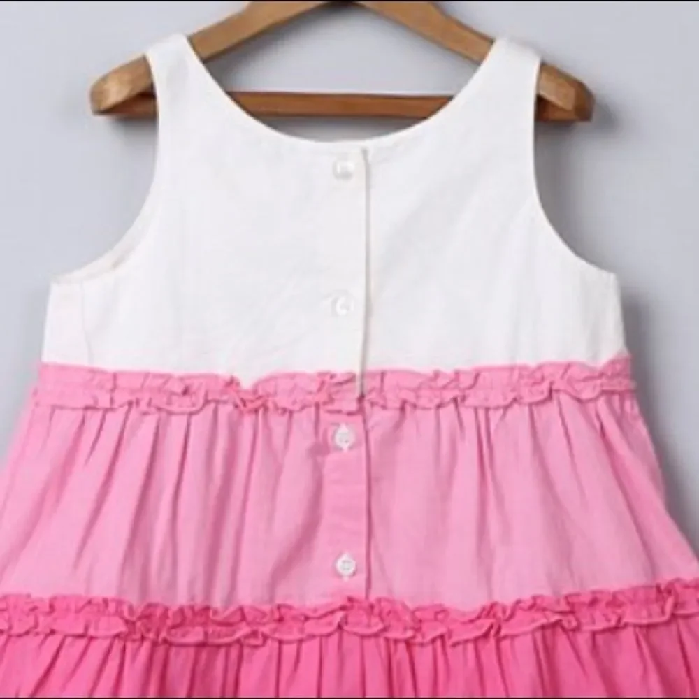 Pink Ombre Tiered Dress